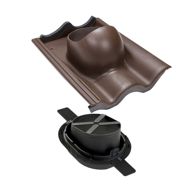 Läpivienti VILPE 2K tiilikatteet ruskea