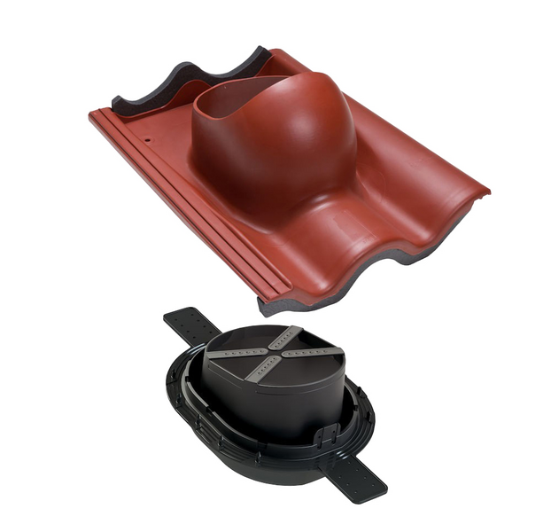 Läpivienti VILPE 2K tiilikatteet punainen