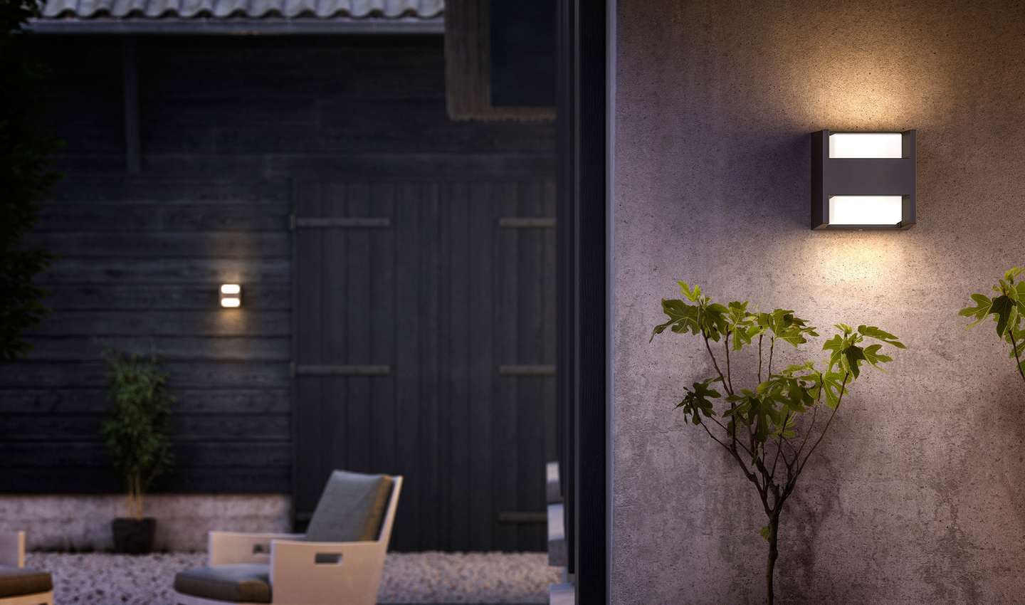 Seinävalaisin Philips Arbour 2x4,5W antrasiitti