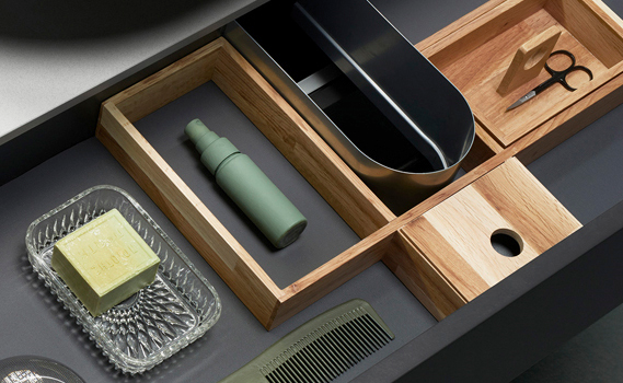 TVÄTTSTÄLLSSKÅP HAFA EDGE 1000, ANTRACITGRÅ