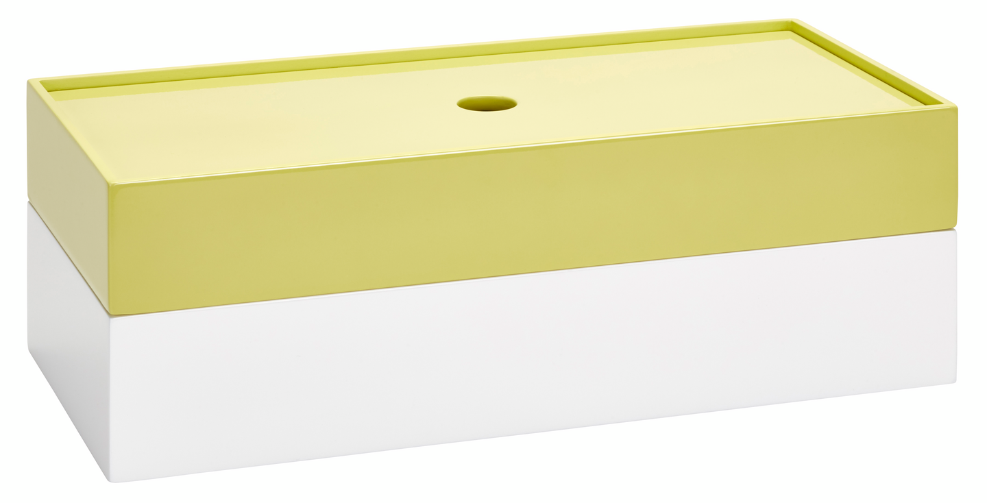 Laatikko Cello 30,5x14x11,5cm valkoinen vihreä