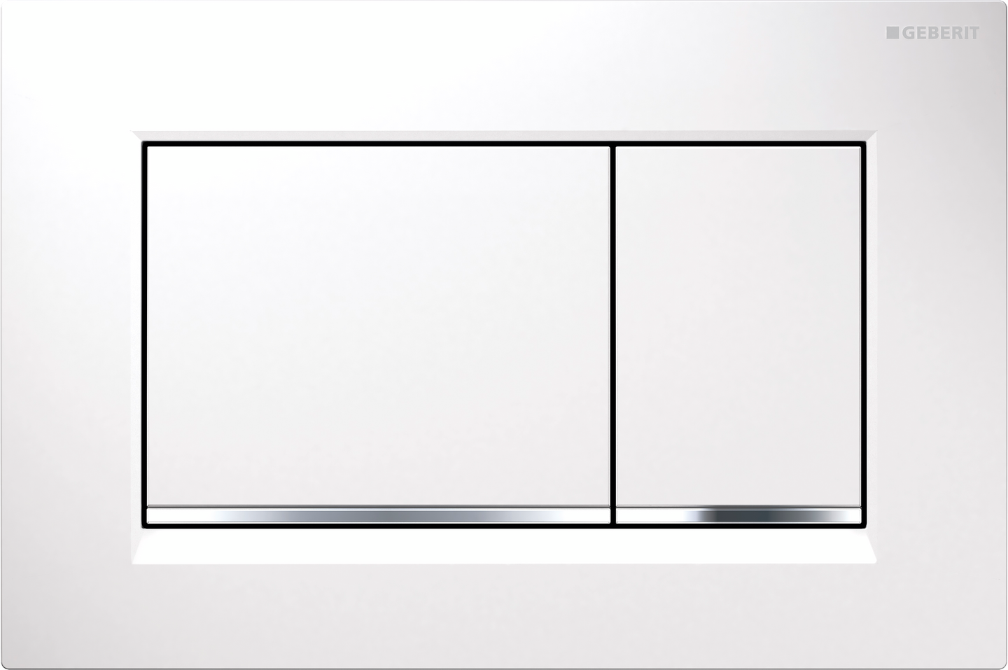 Huuhtelupainike Geberit Sigma30 valkoinen/kromi korkea