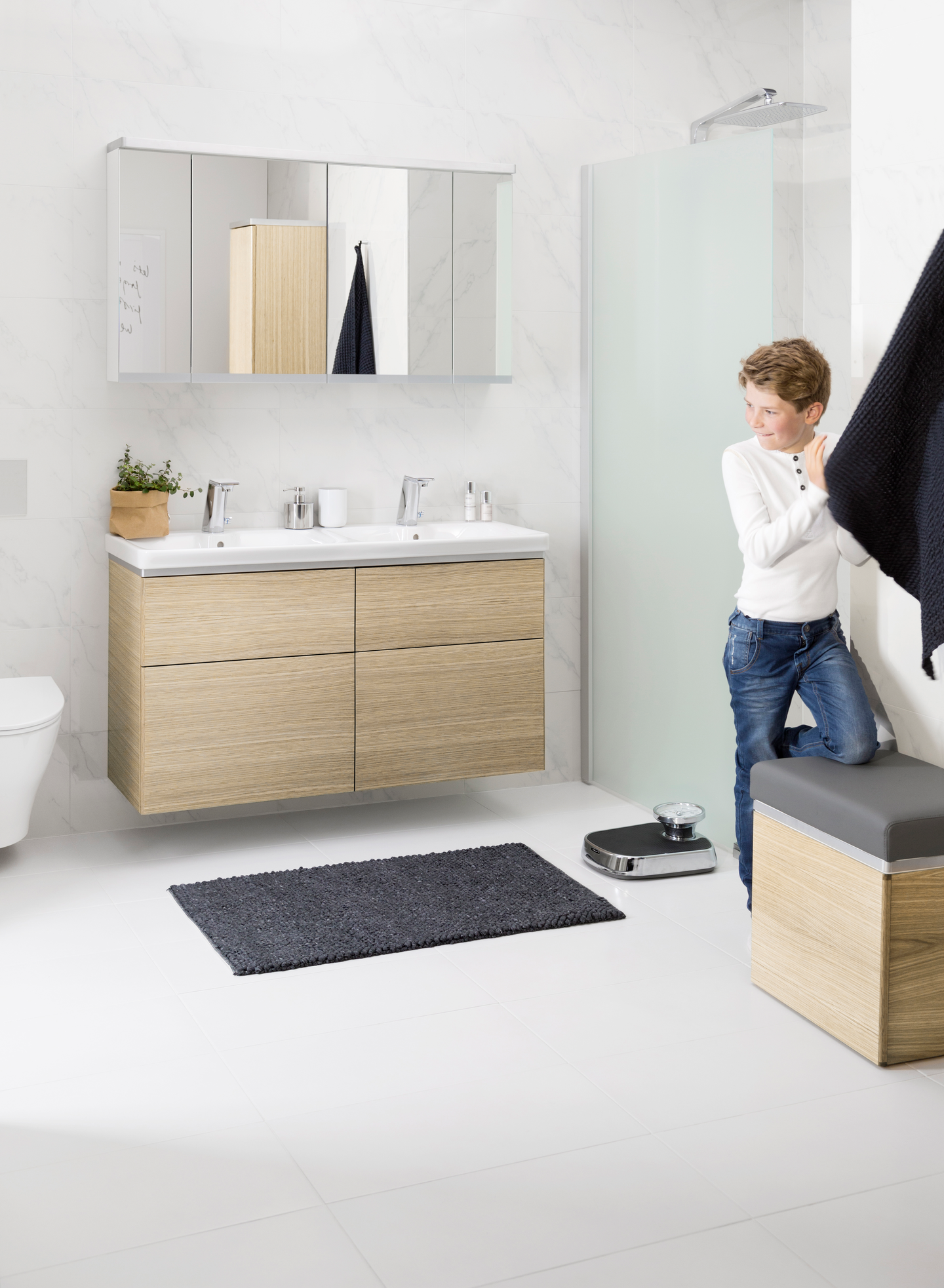 Peilikaappi IDO Glow Square L120xS18,5xK64,5cm tammi