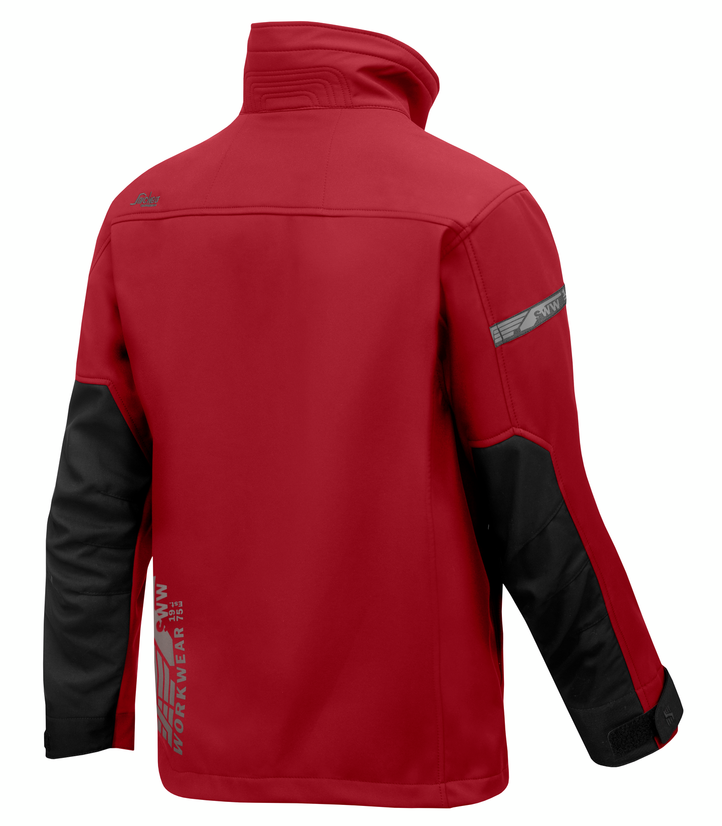 Softshell-takki Snickers AllroundWork 1200-1604 chilinpunainen-musta