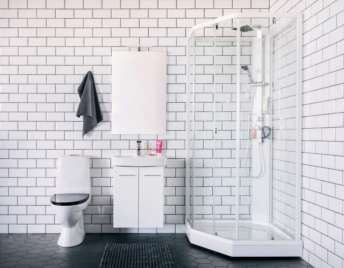 Allaskaappipaketti IDO Glow Square L56 K69,5 S44cm valkoinen