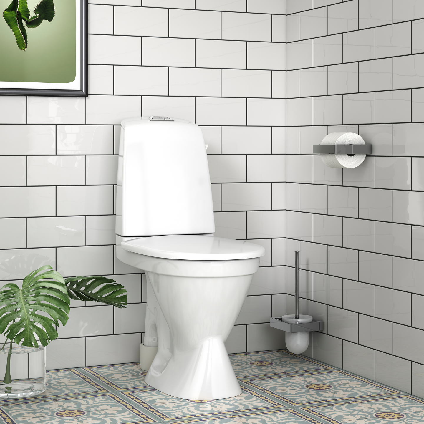 Wc-istuin Gustavsberg Nautic 1591HF 1-toiminen ilman kantta GB111591401205