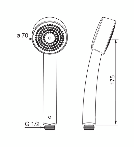 Käsisuihku Oras Apollo 252020-11 valkoinen