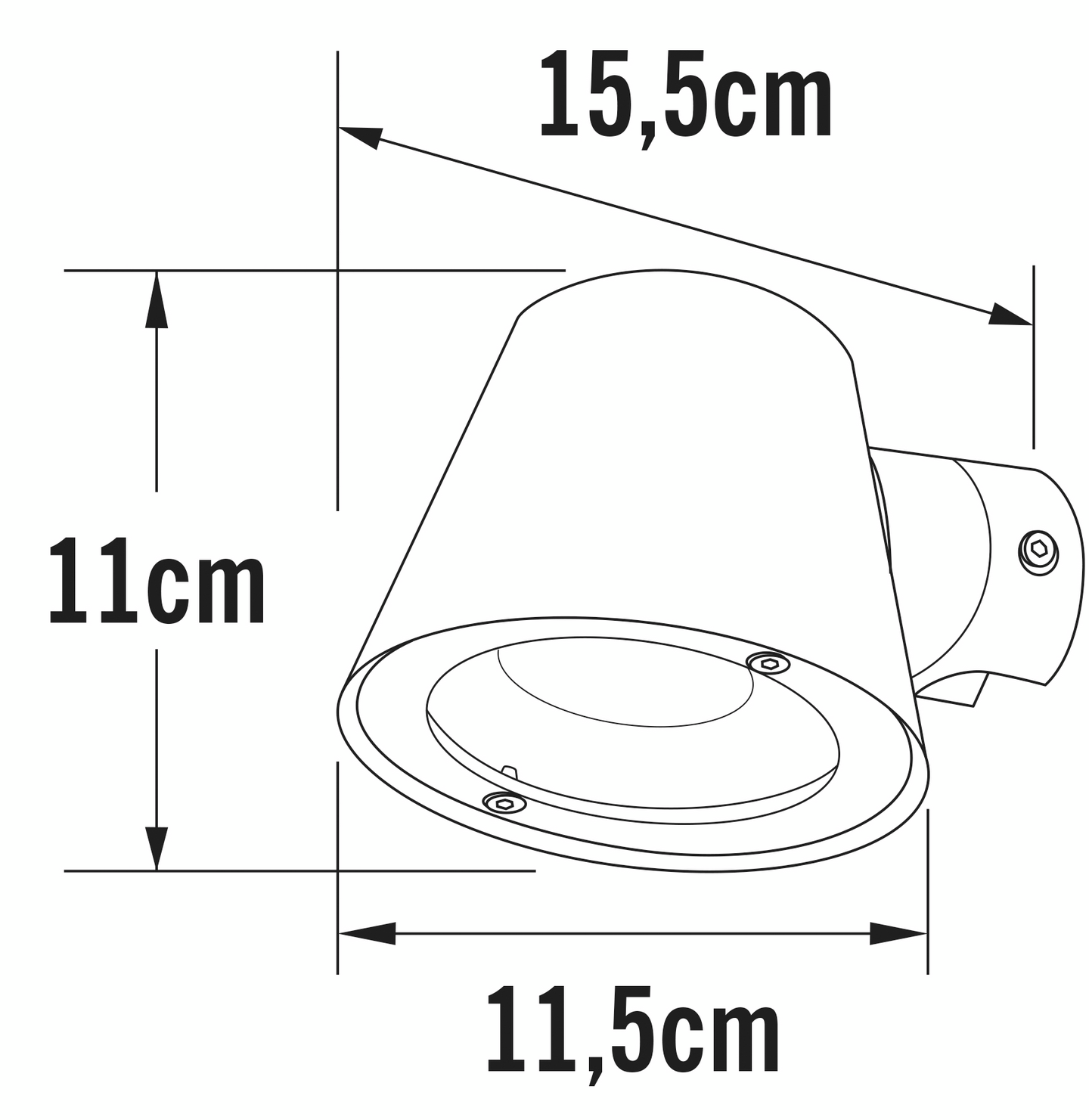 Ulkoseinävalaisin Konstsmide Trieste Spot antrasiitti GU10