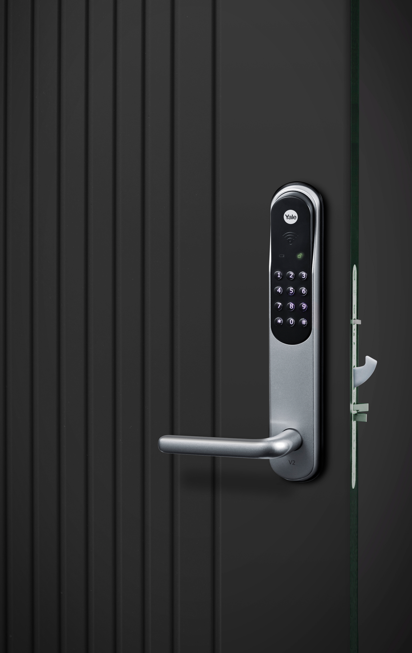 Dörrlås Elektroniskt Yale Doorman V2N Silver Ink. Verisure