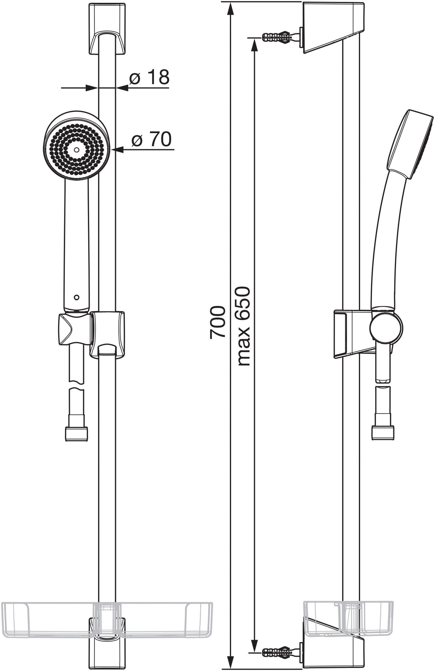 Suihkusetti Oras Apollo 530 Eco kromi