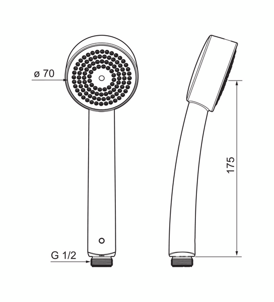 Käsisuihku Oras Apollo 252022-11 ECO valkoinen