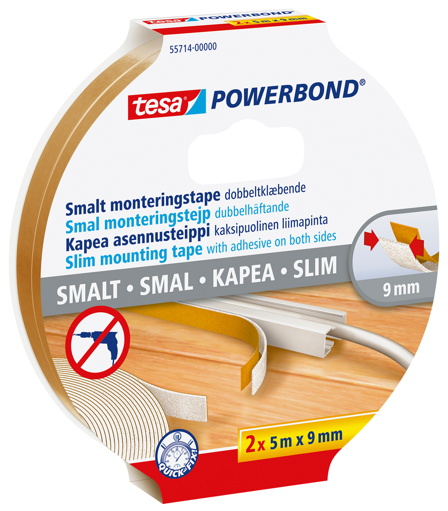 Vahva kaksipuolinen teippi sisätiloihin