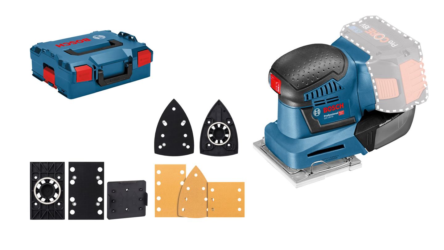 Akkutasohiomakone Bosch GSS 18V-10 Solo L-Boxx