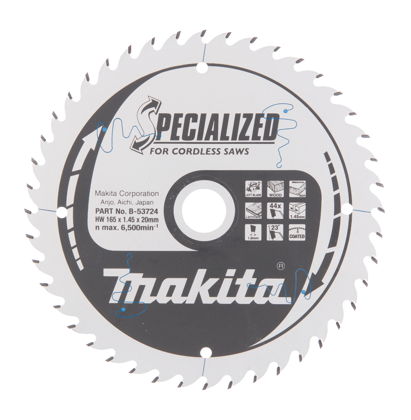 Pyörösahanterä Makita HM 165x20mm Z44 MDF