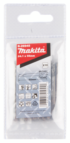 Metalliporanterä Makita 4,1x55mm HSS-G 10kpl popniitti