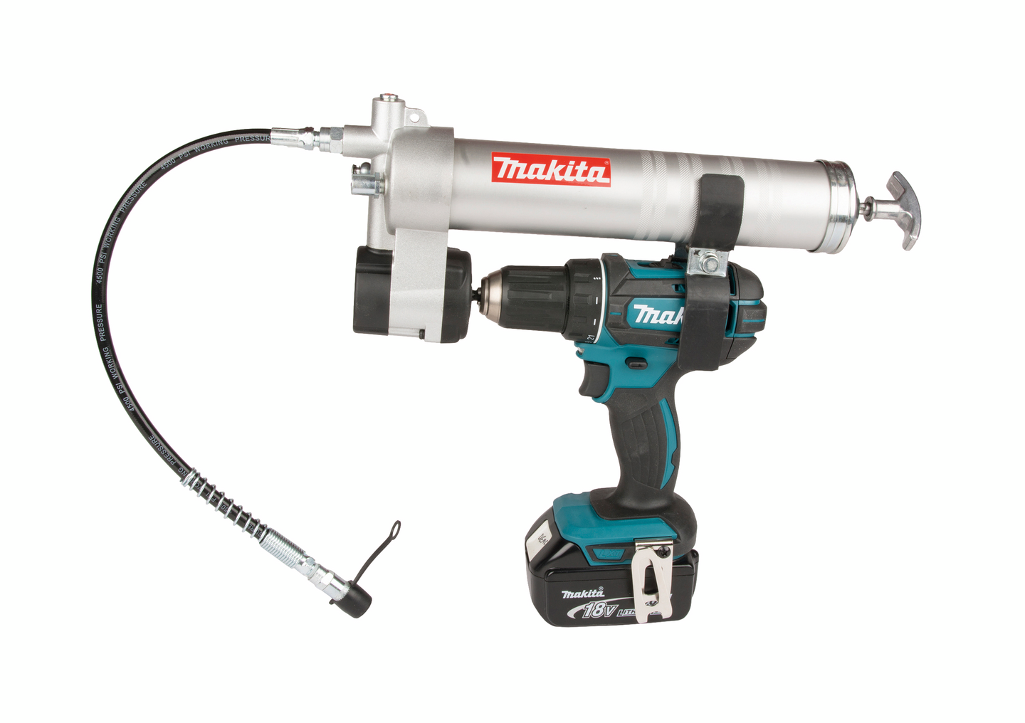 Rasvapuristinlisälaite Makita akkuporakoneeseen