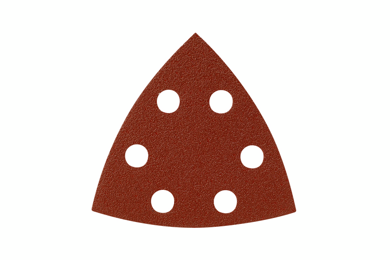 Hiomakolmio Mirka punainen 93x93x93 tarra 6R 120 5kpl