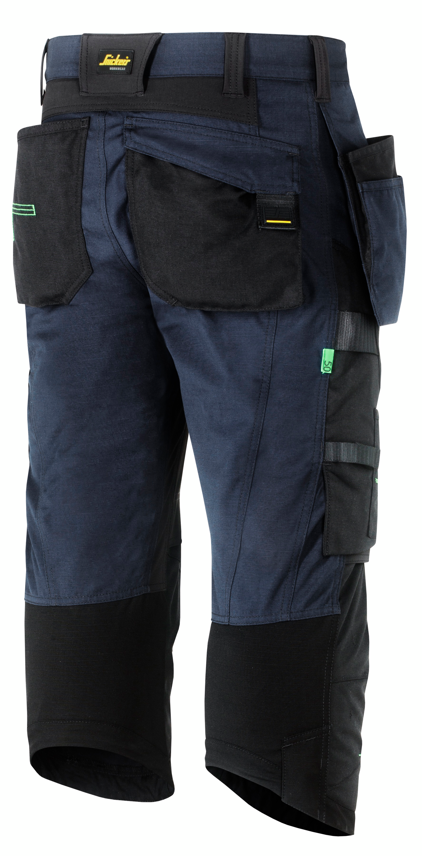 3/4-housut Snickers FlexiWork 6905-9504 Navy-musta