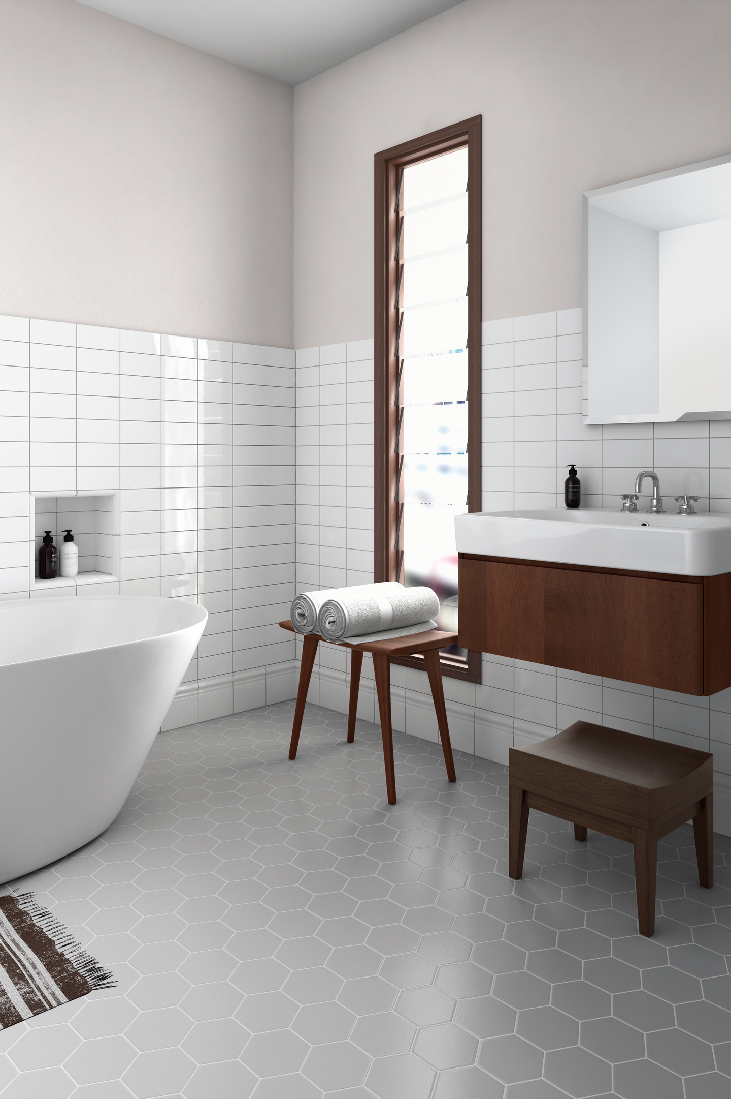 Lattialaatta Cello Scale 11,6x10,1 harmaa 0,44m²