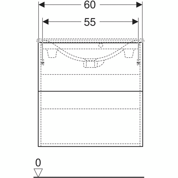 Allaskaappi IDO Elegant L60 K60 S36,6cm Compact valkoinen