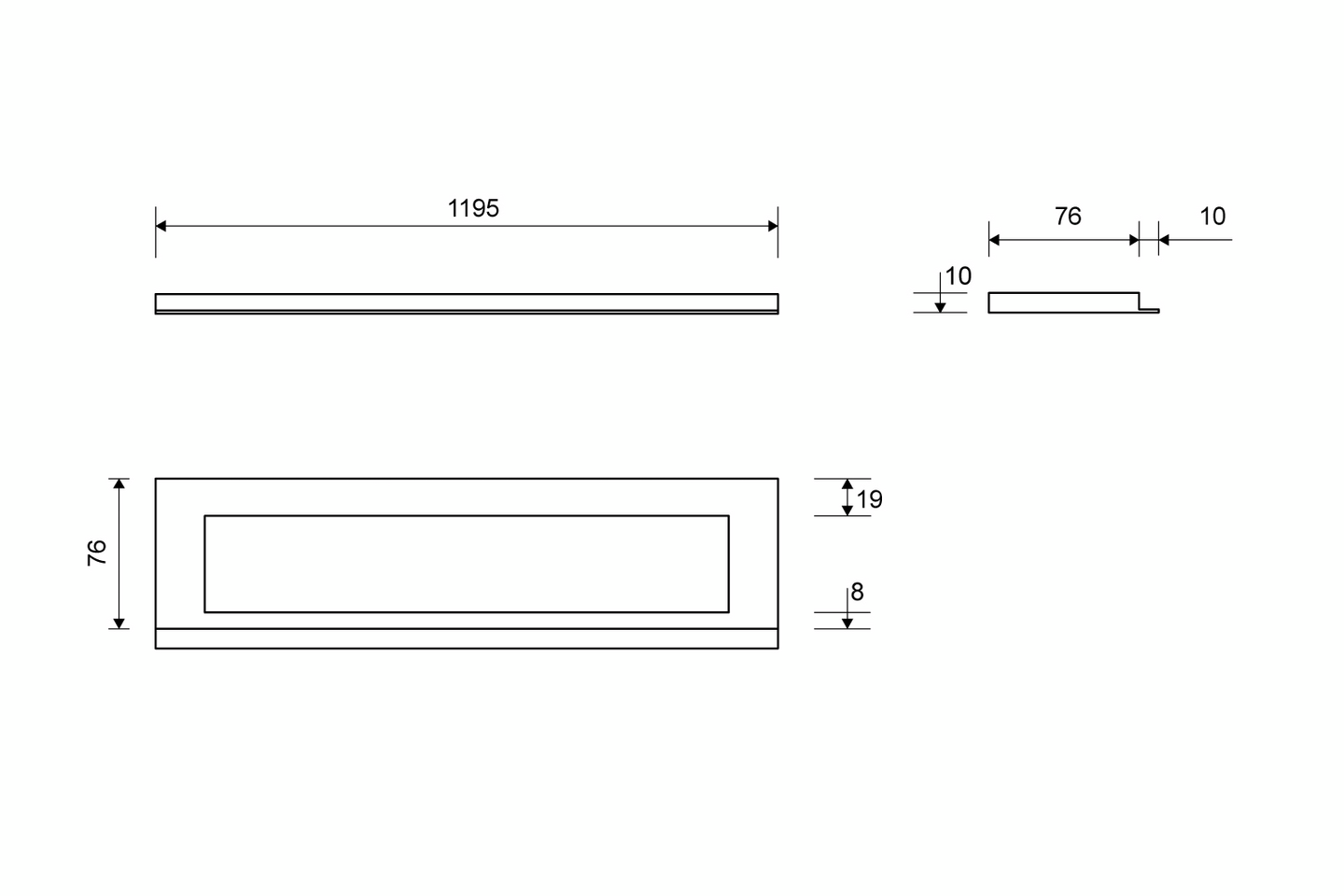 Kehys Unidrain HighLine 10mm