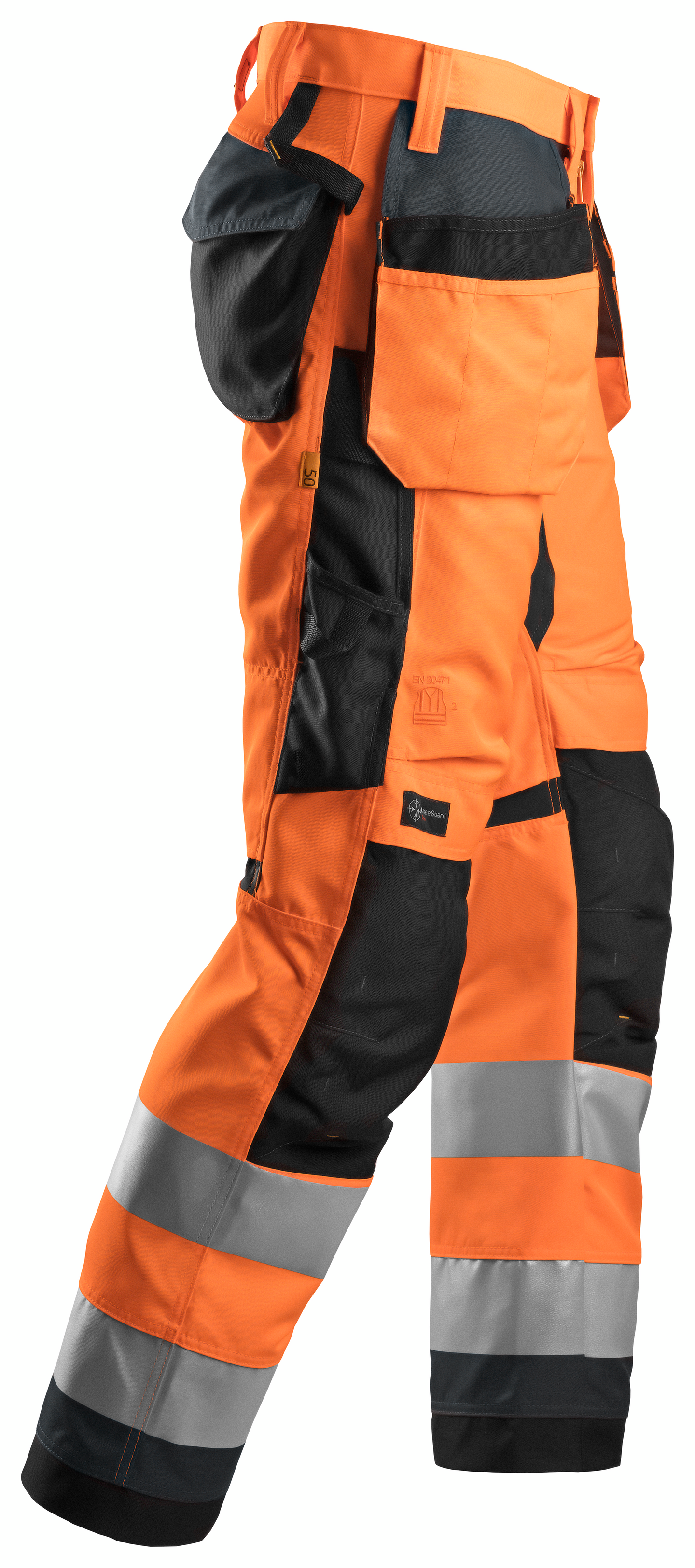 Työhousut Snickers 6230-5558 huomio-oranssi-teräksenharmaa