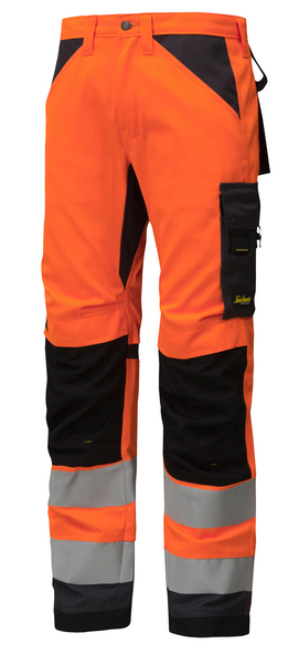 Työhousut Snickers AllroundWork 6331-5558 huomio-oranssi-teräksenharmaa