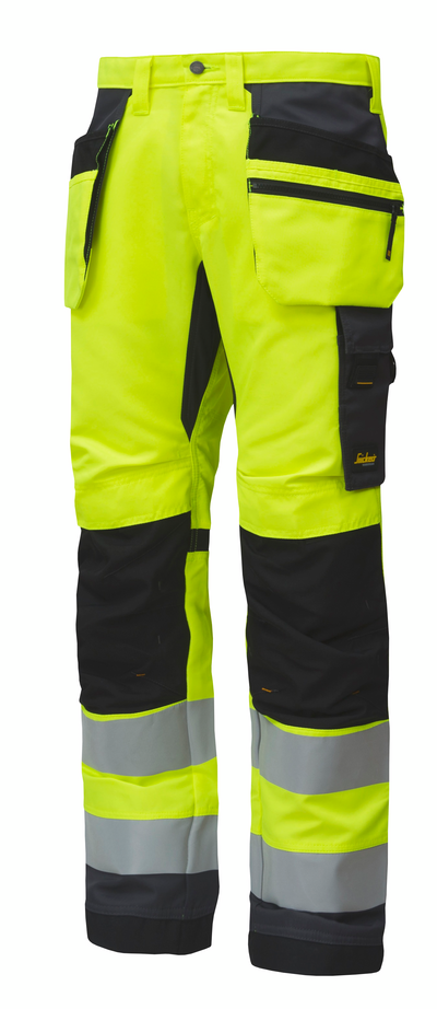 ARBETSBYXA SNICKERS WORKWEAR VARSEL AW HF KL2 96, VARSELGUL