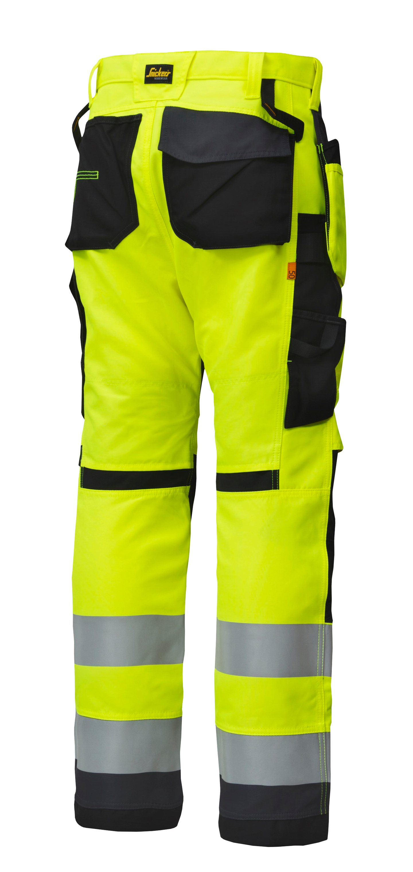 ARBETSBYXA SNICKERS WORKWEAR VARSEL AW HF KL2 96, VARSELGUL