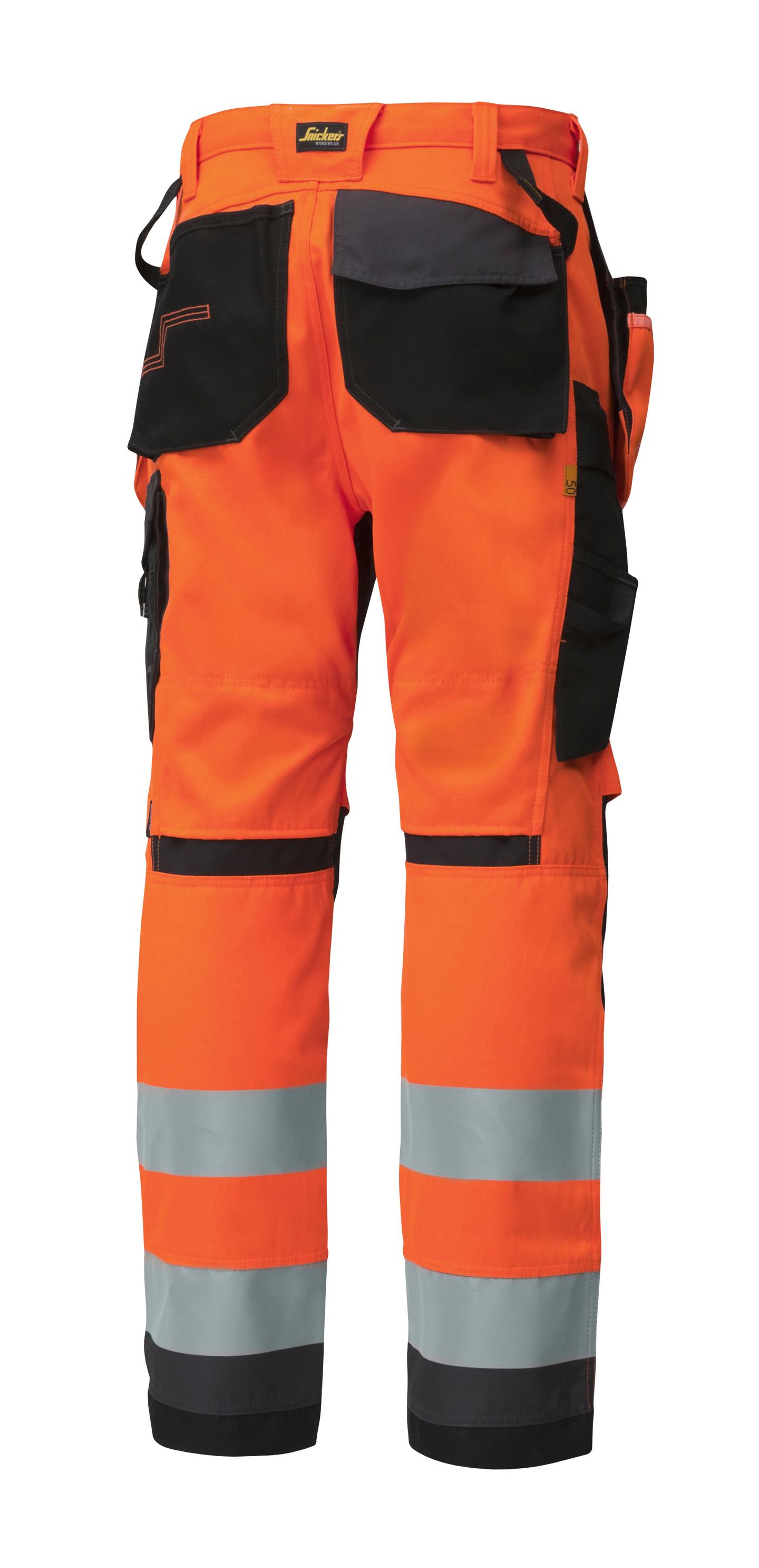 Työhousut Snickers 6230-5558 huomio-oranssi-teräksenharmaa