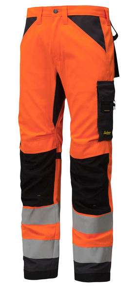 Työhousut Snickers AllroundWork 6331-5558 huomio-oranssi-teräksenharmaa