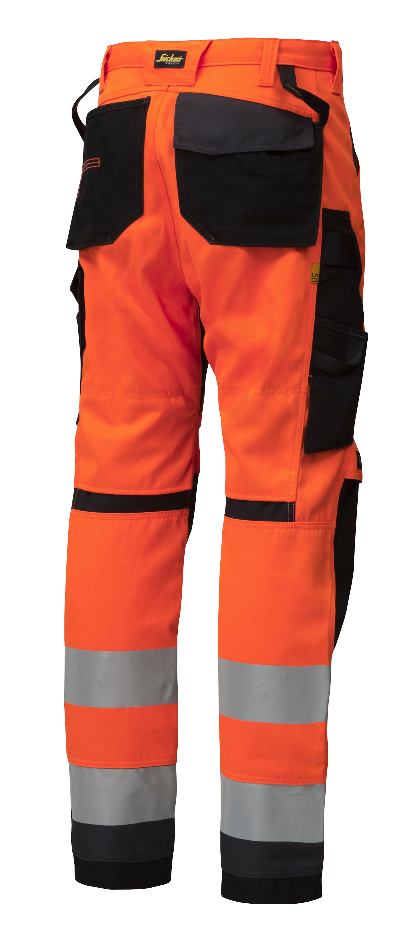 Työhousut Snickers AllroundWork 6331-5558 huomio-oranssi-teräksenharmaa