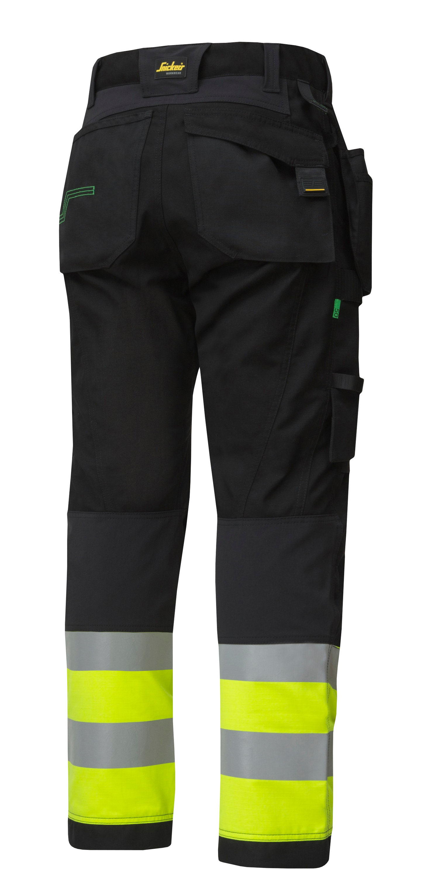 Housut Snickers 6931-0466 musta-huomiokeltainen