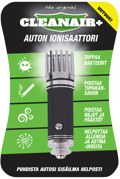 Ionisaattori Cleanair+ autoon