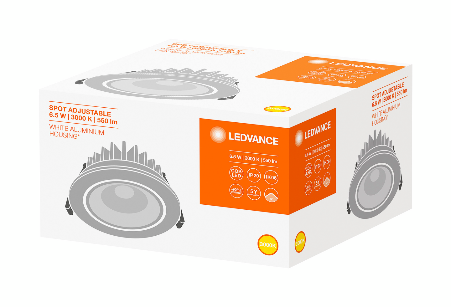 Alasvalo LEDVANCE Spot led Adjust 6.5W 3000K