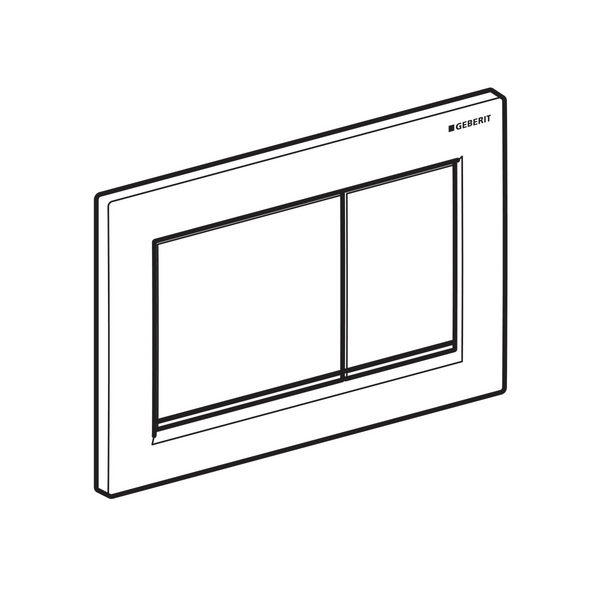 Huuhtelupainike Geberit Omega30 musta/kromi matala