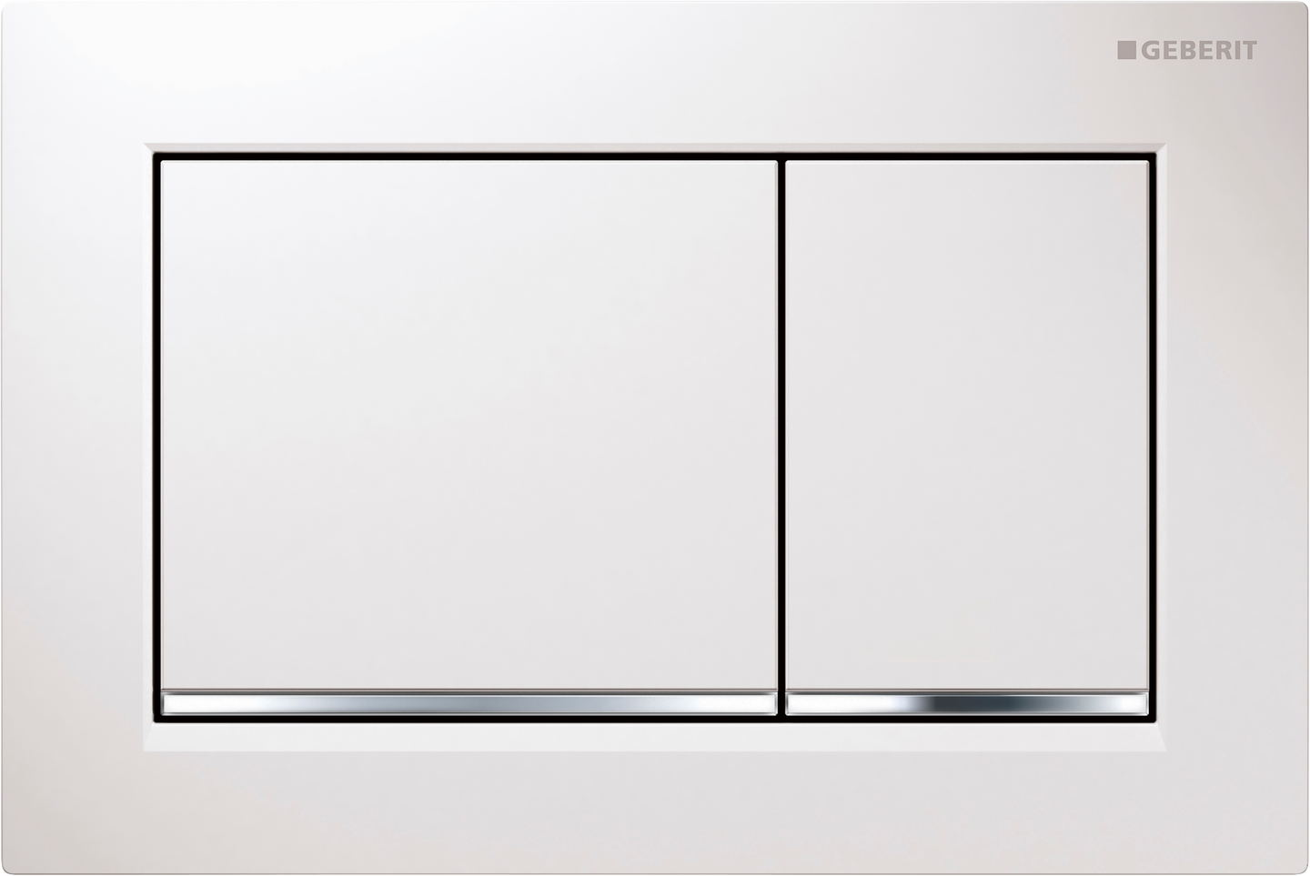 Huuhtelupainike Geberit Omega30 valkoinen/kromi matala