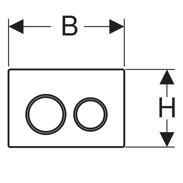 Huuhtelupainike Geberit Omega20 valkoinen/kromi matala