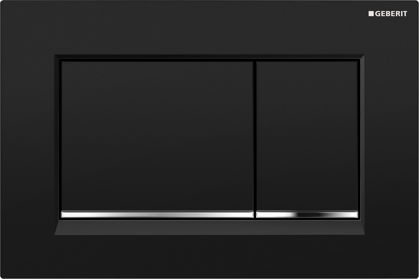 Huuhtelupainike Geberit Sigma30 musta/kromi korkea