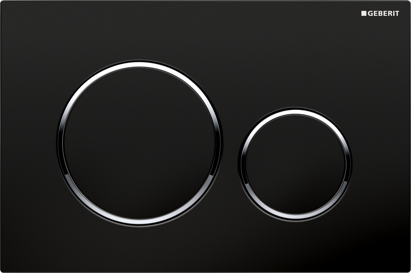 Huuhtelupainike Geberit Sigma20 musta/kromi korkea