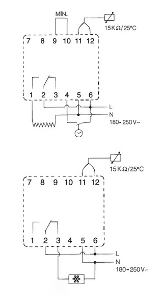 Termostaatti Devireg 316 -10-+50 Differ DIN