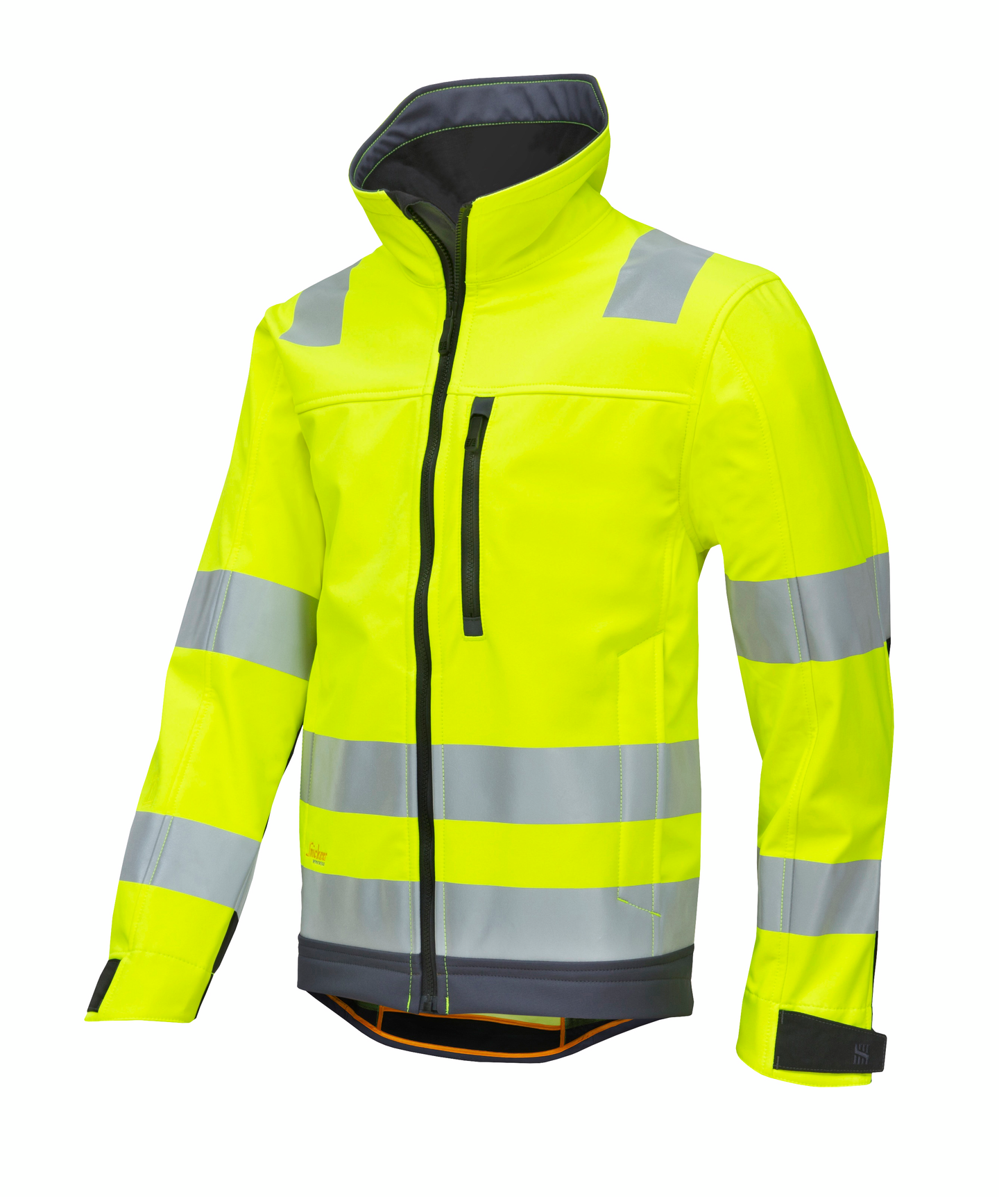 JACKA SNICKERS WORKWEAR SOFTSHELL AW KL3, STL: S VARSELGUL