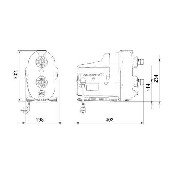 Vesiautomaatti Grundfos Scala2 3-45