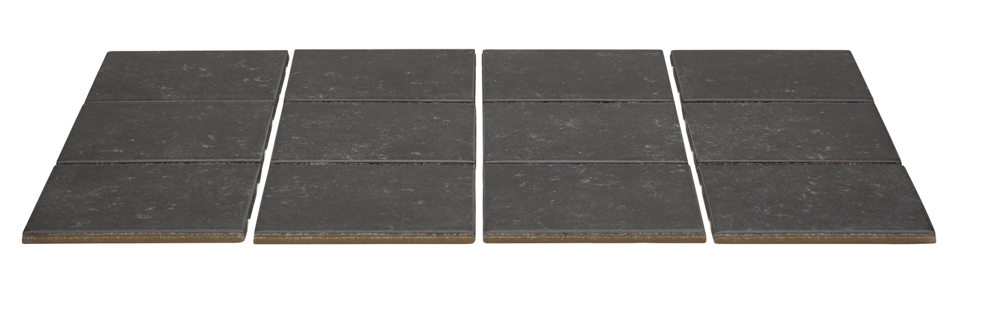 Lattialaatta Cello Belgium Stone 9,7x9,7 musta 1,44 m²