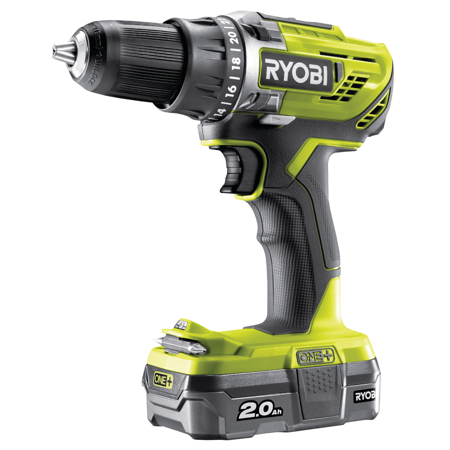 Akkuporakone Ryobi R18DD3-120S 18V ONE+ 1x2,0Ah