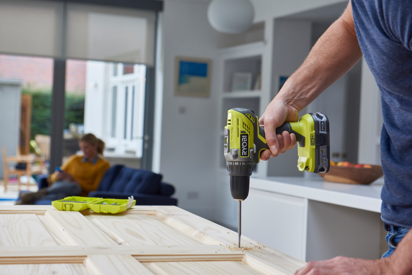 Akkuporakone Ryobi R18DD3-225S 18V ONE+ 2x2,5Ah