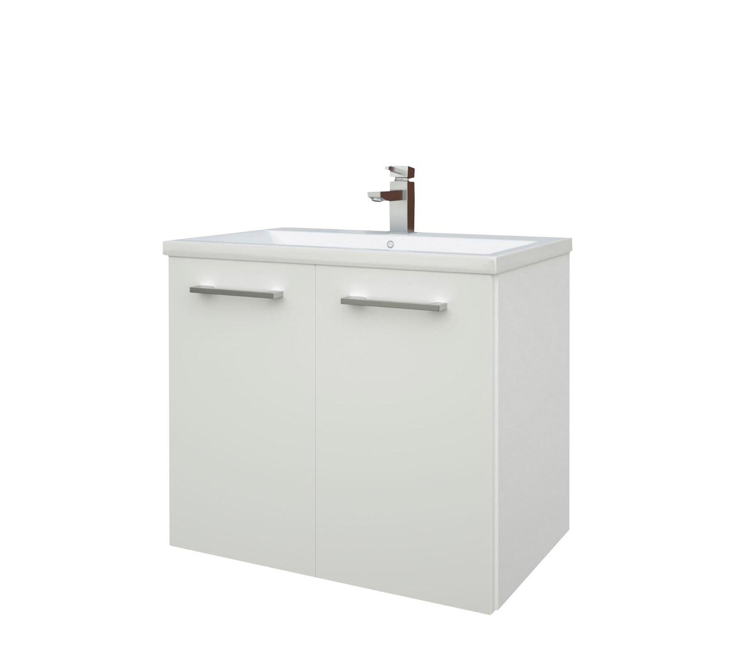 Allaskaappi Goodiy Star posliinialtaalla kiiltävän valkoinen