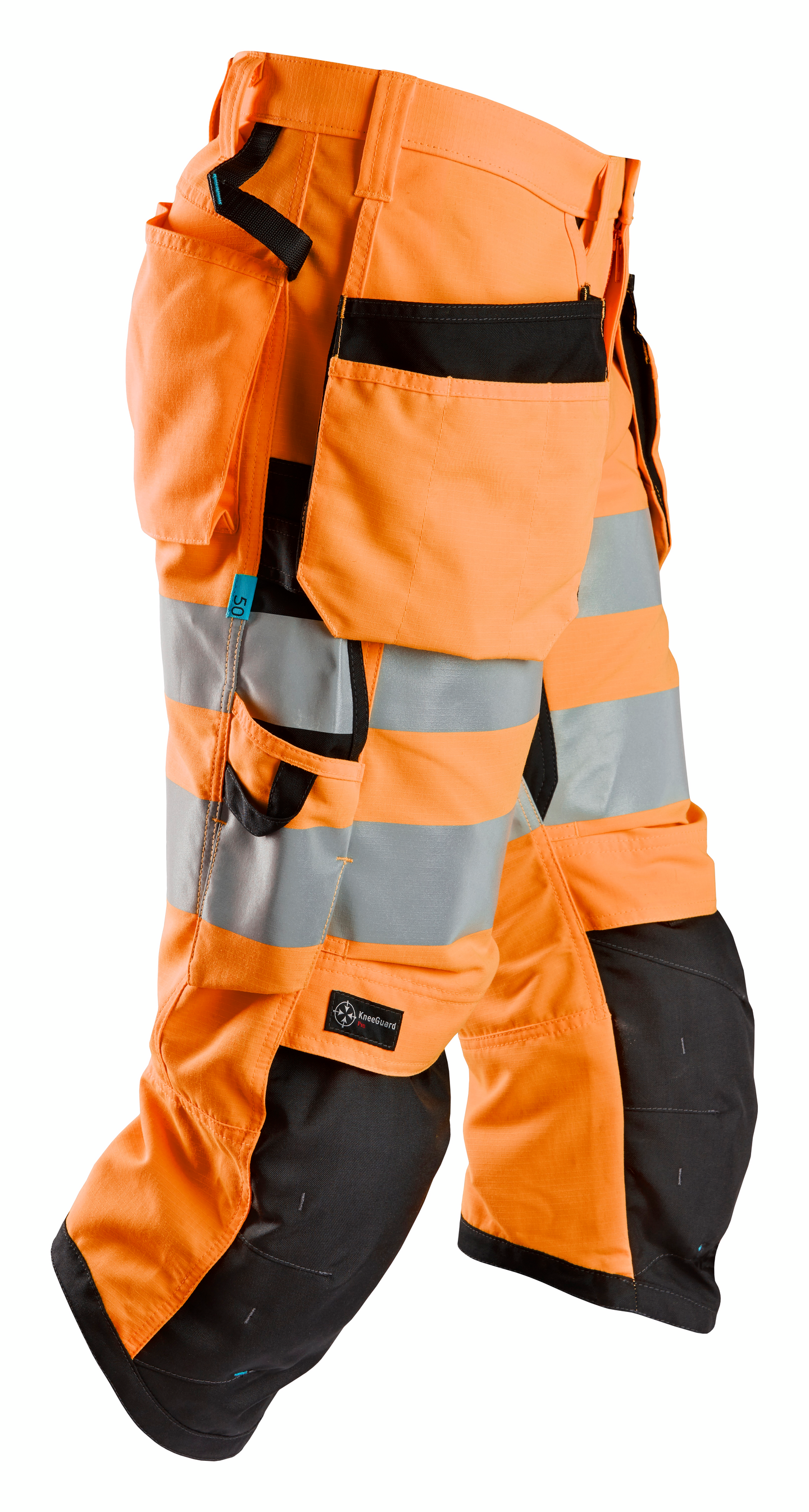 3/4-housut Snickers LiteWork lk2 6134-5504 huomio-oranssi-musta