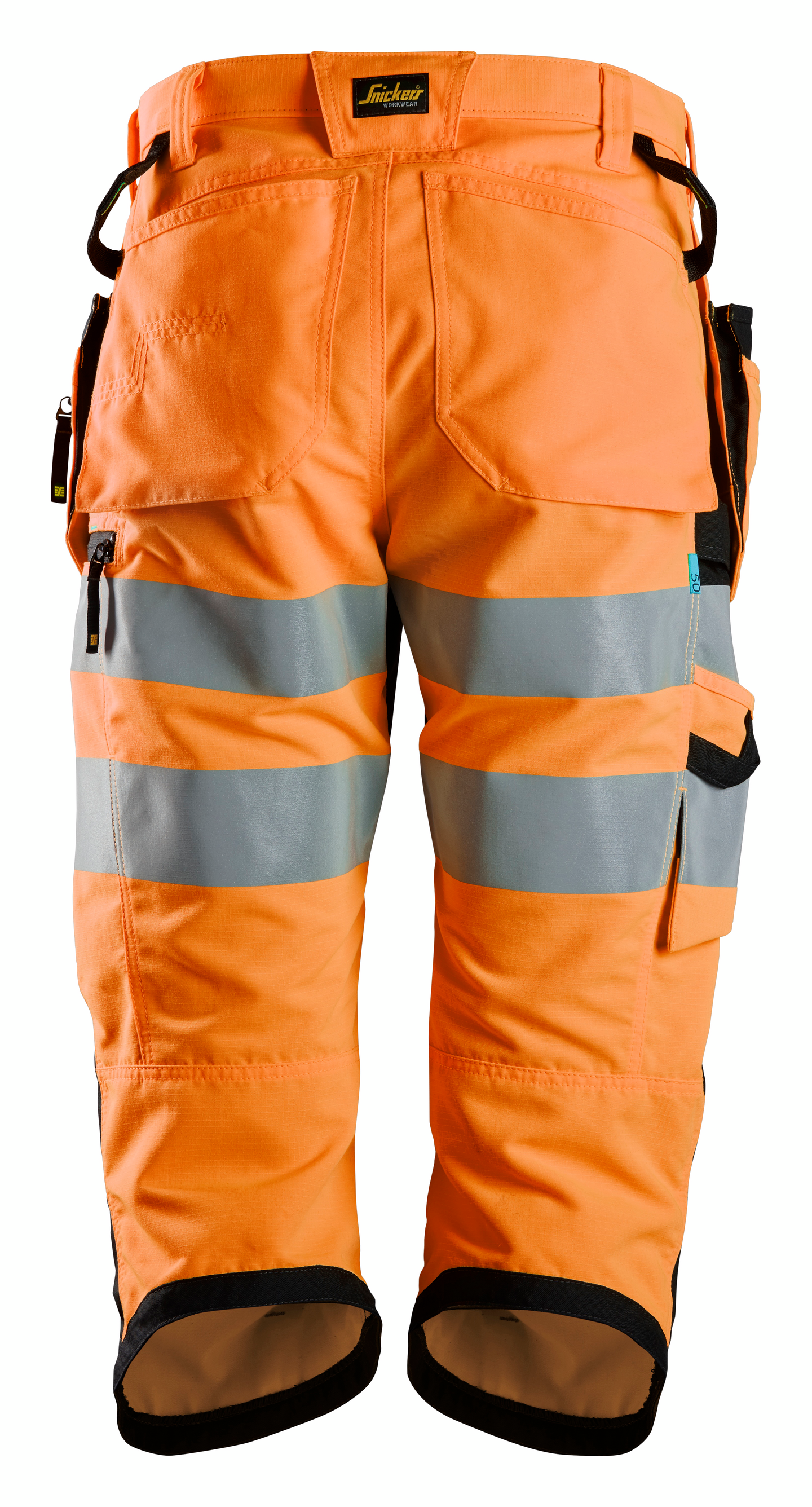 3/4-housut Snickers LiteWork lk2 6134-5504 huomio-oranssi-musta