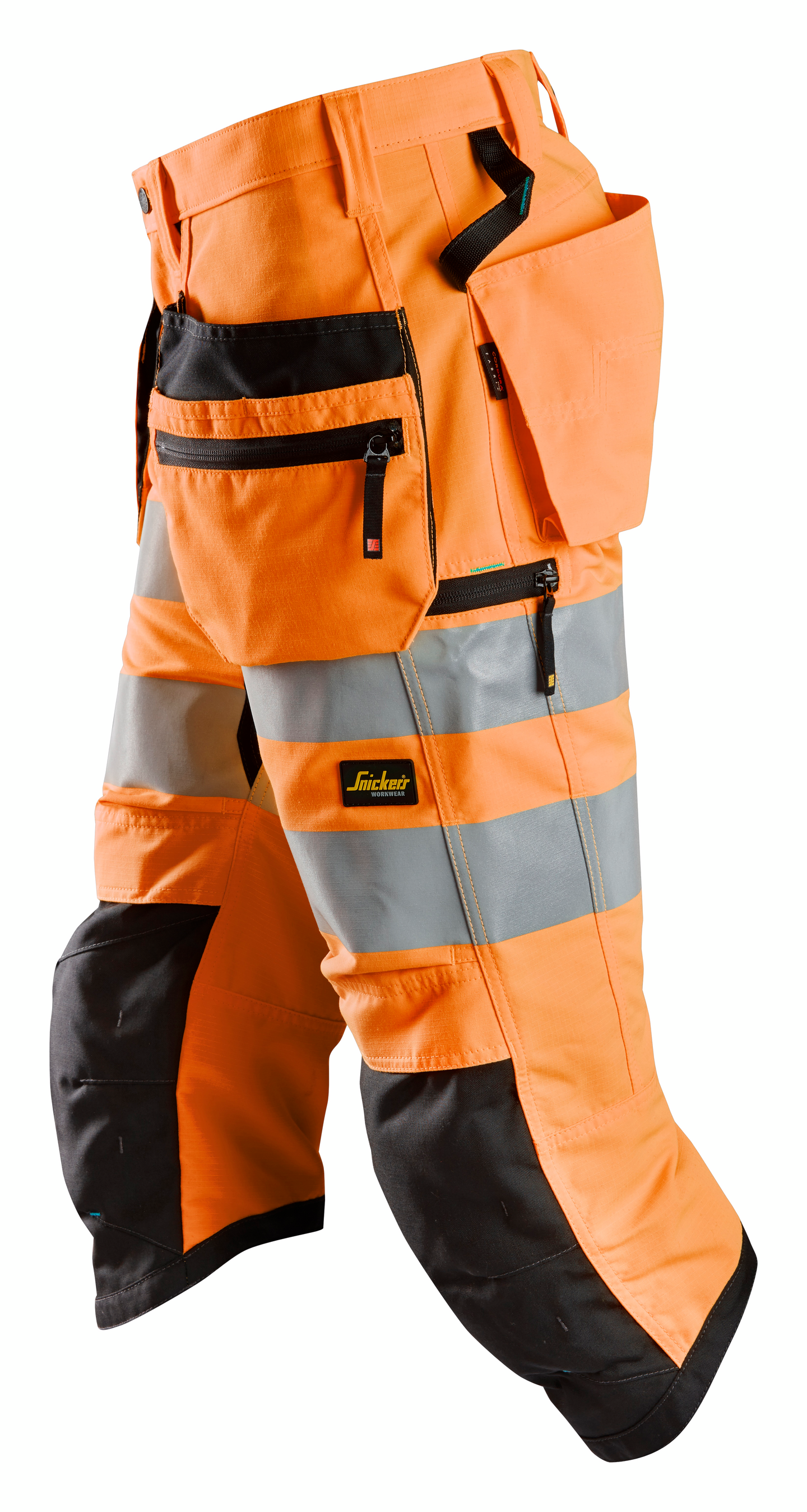 3/4-housut Snickers LiteWork lk2 6134-5504 huomio-oranssi-musta